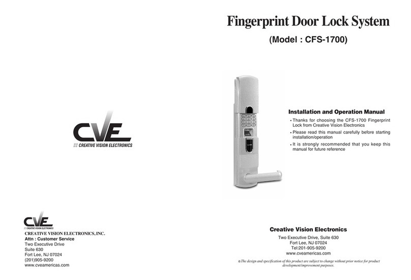CVE TouchOne CFS-1700 Installation and operation manual