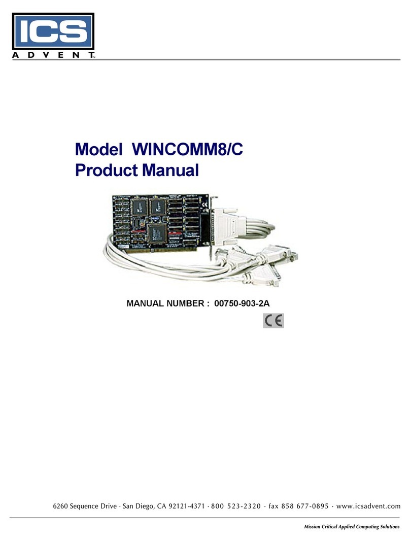 ICS Advent WINCOMM8/C product manual