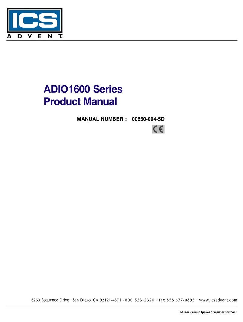ICS Advent ADIO1600 Series User manual