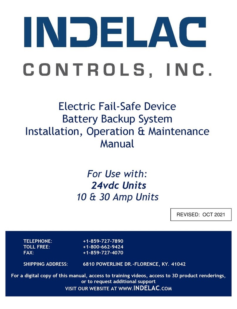 INDELAC CONTROLS NEMA 4 ASSEMBLY, INSTALLATION, OPERATION & MAINTENANCE MANUAL INDELAC CONTROLS NEMA 4 ASSEMBLY, INSTALLATION, OPERATION & MAINTENANCE MANUAL