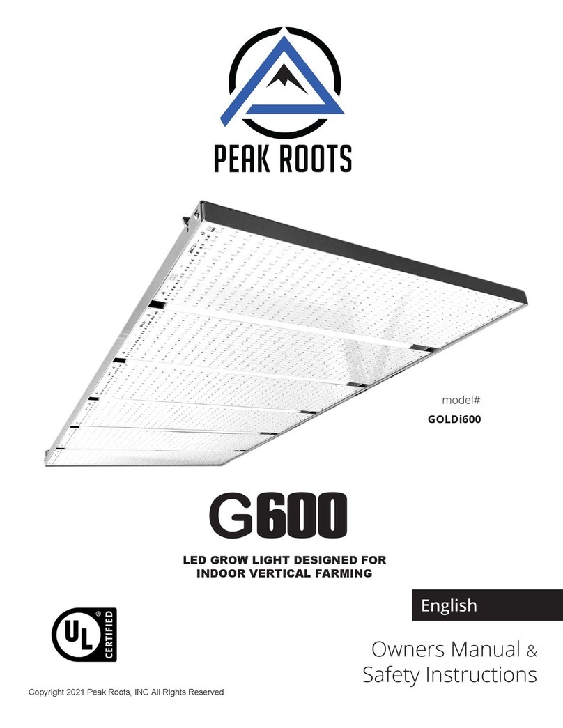 Peak Roots GOLDi600 Owner's manual & safety instructions