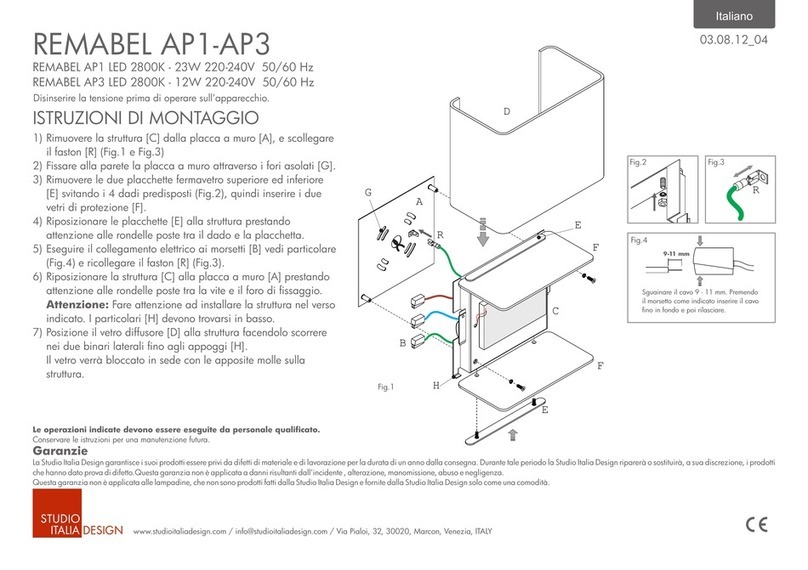 Studio Italia Design REMABEL AP1 Mounting instructions