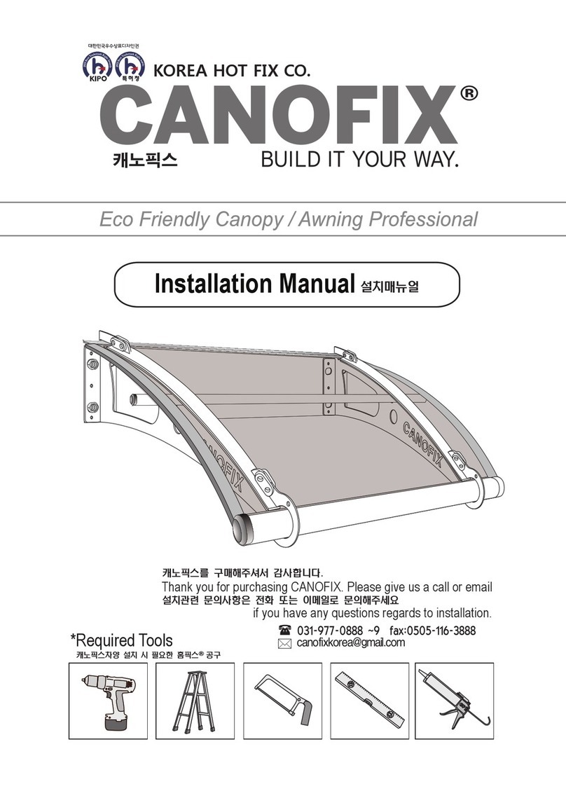 Canofix Eco Friendly Canopy installation manual Canofix Eco Friendly Canopy installation manual