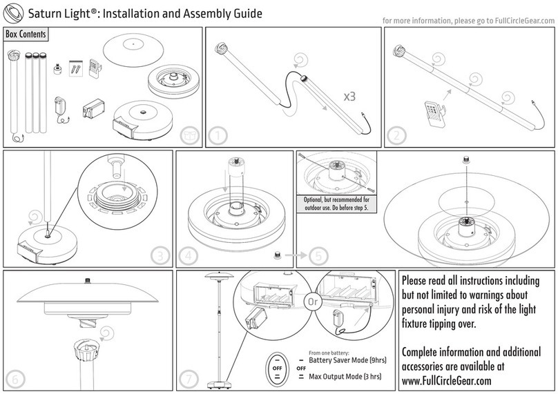 Full Circle Gear Saturn Light Installation and assembly guide