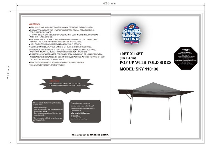 Game Day Gear SKY 110130 quick start guide