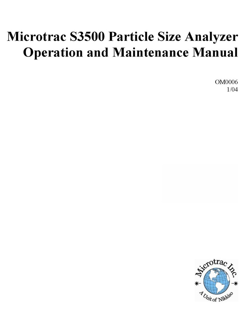 Microtrac S3500 Operation and maintenance manual