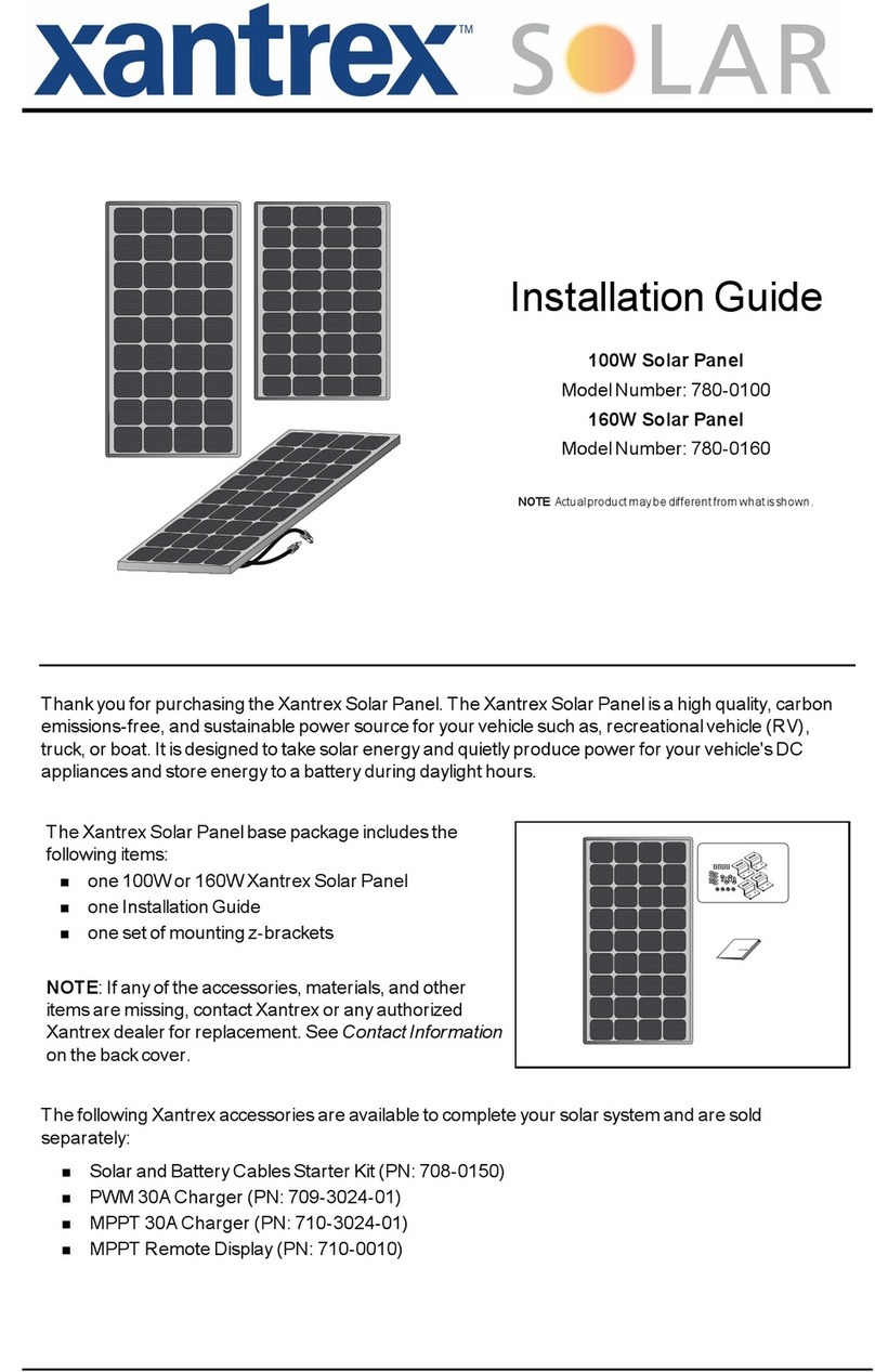 Xantrex SOLAR 780-0100 User manual