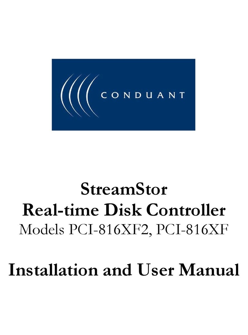 Conduant PCI-816XF2 Installation and user manual