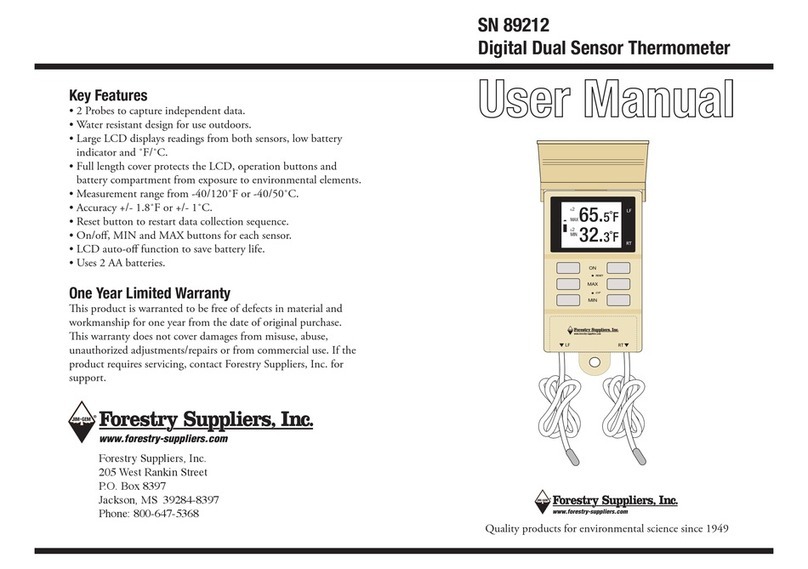 Forestry Suppliers SN 89212 user manual Forestry Suppliers SN 89212 user manual