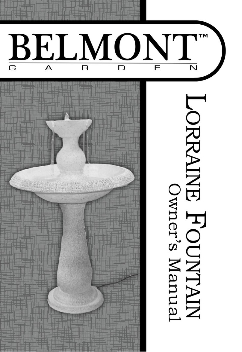 Belmont Garden Lorraine Fountain owner's manual