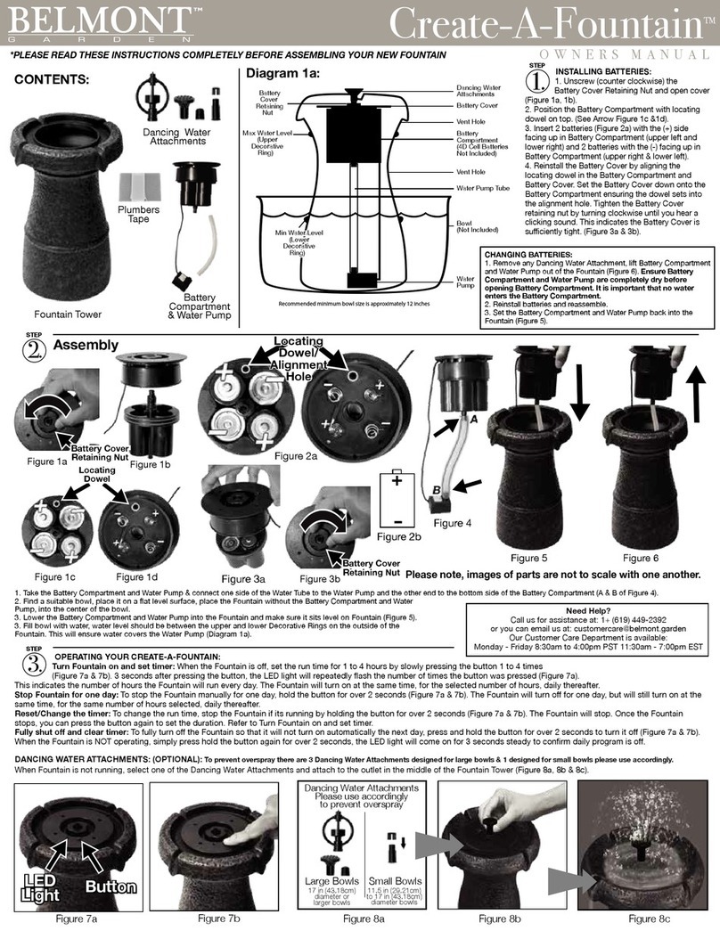 Belmont Garden Create-A-Fountain User manual