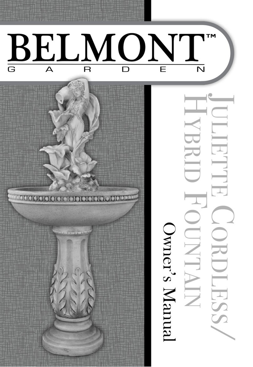 Belmont Garden Juliette Cordless/ Hybrid Fountain owner's manual