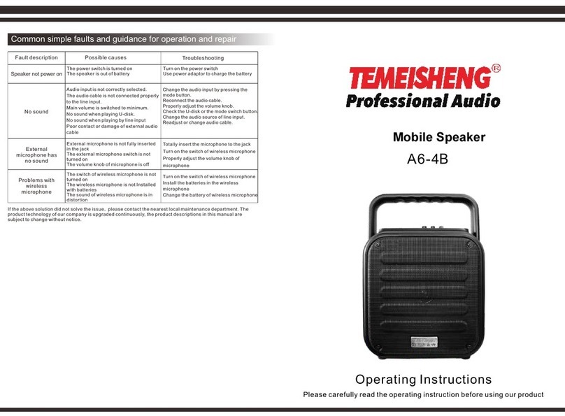 TEMEISHENG A6-4B operating instructions