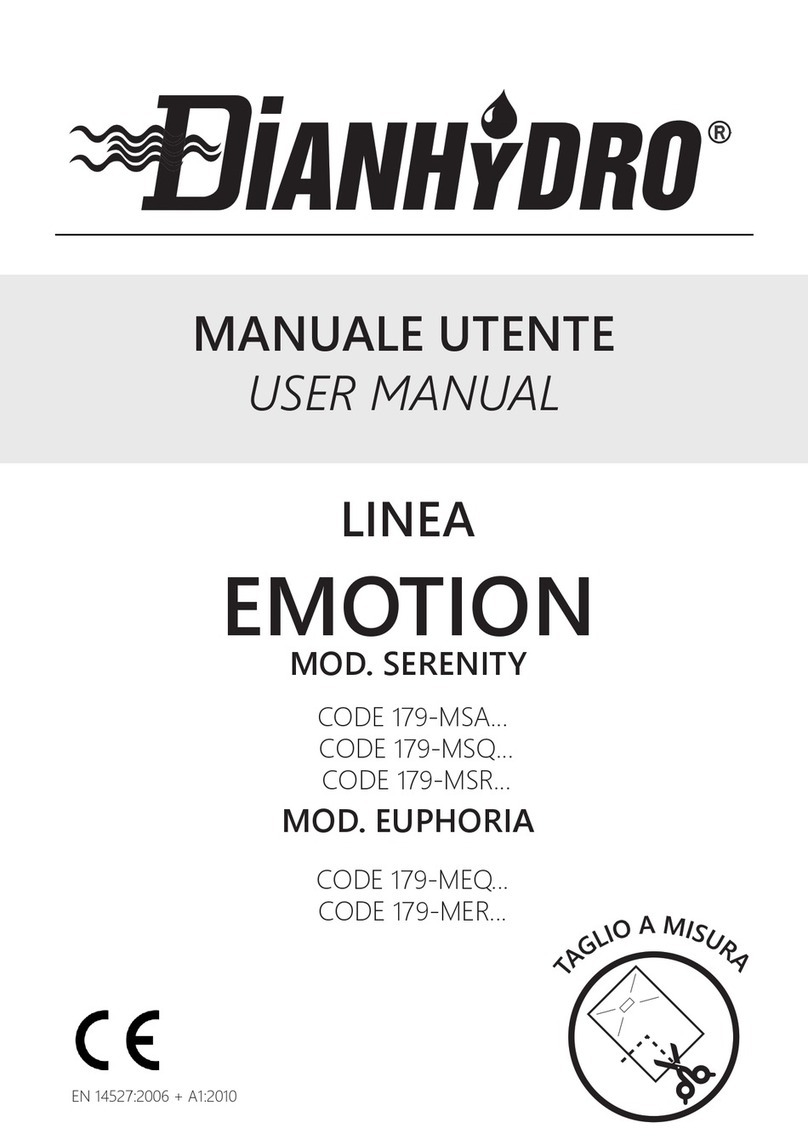 DianHydro EMOTION SERENITY 179-MSA Series user manual DianHydro EMOTION SERENITY 179-MSA Series user manual