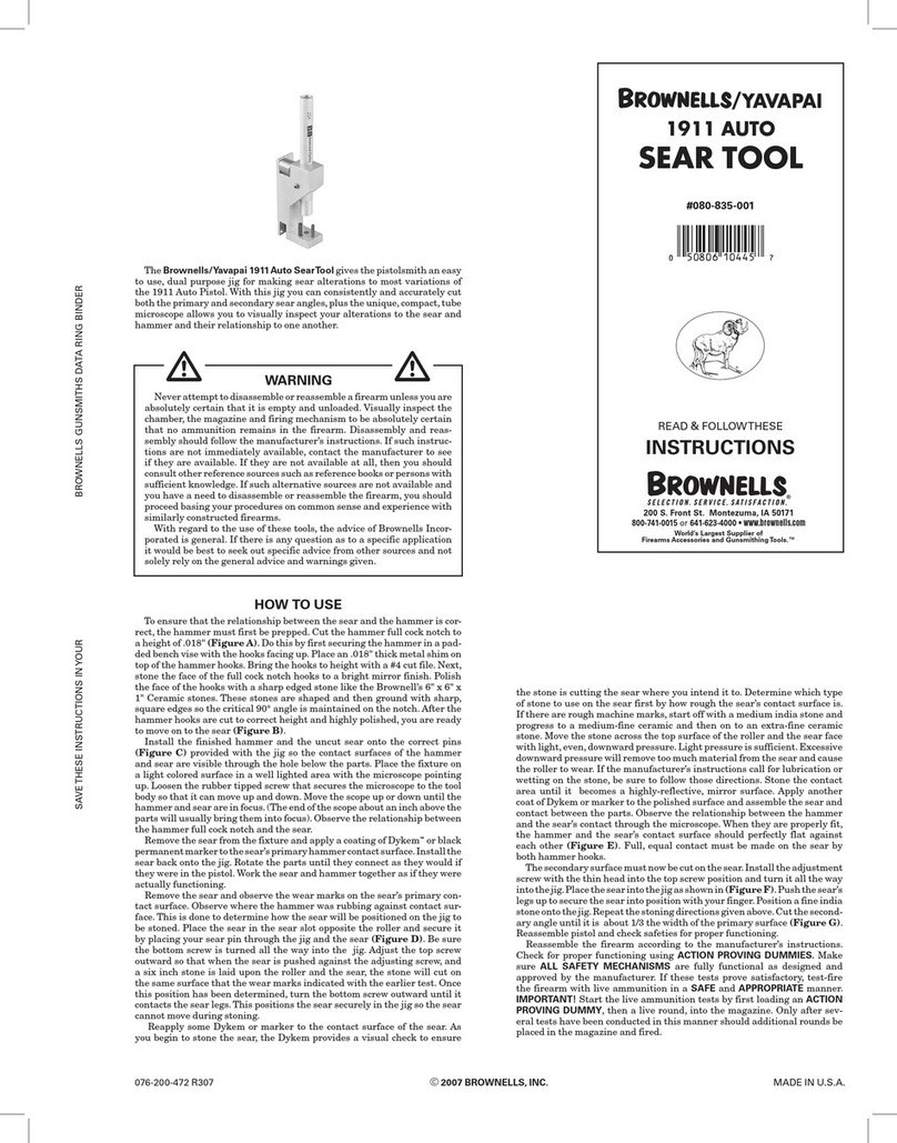 Brownells YAVAPAI 1911 AUTO User manual