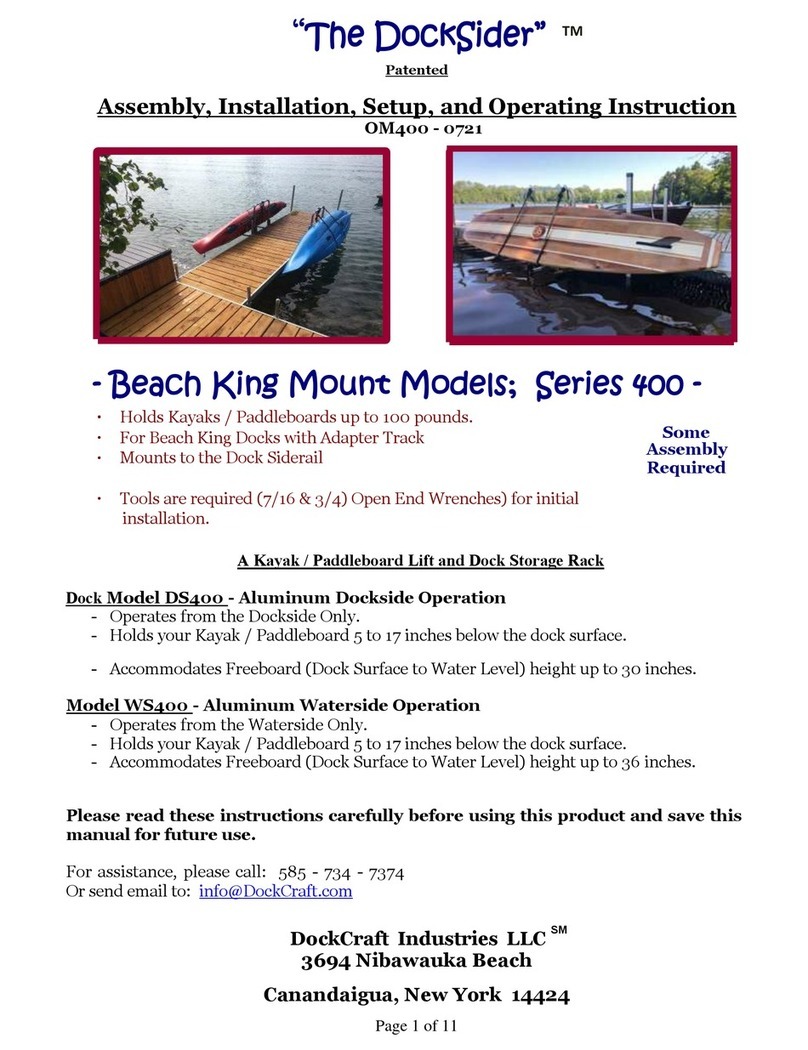 DockCraft The DockSider 400 Series Assembly, installation and operating instructions
