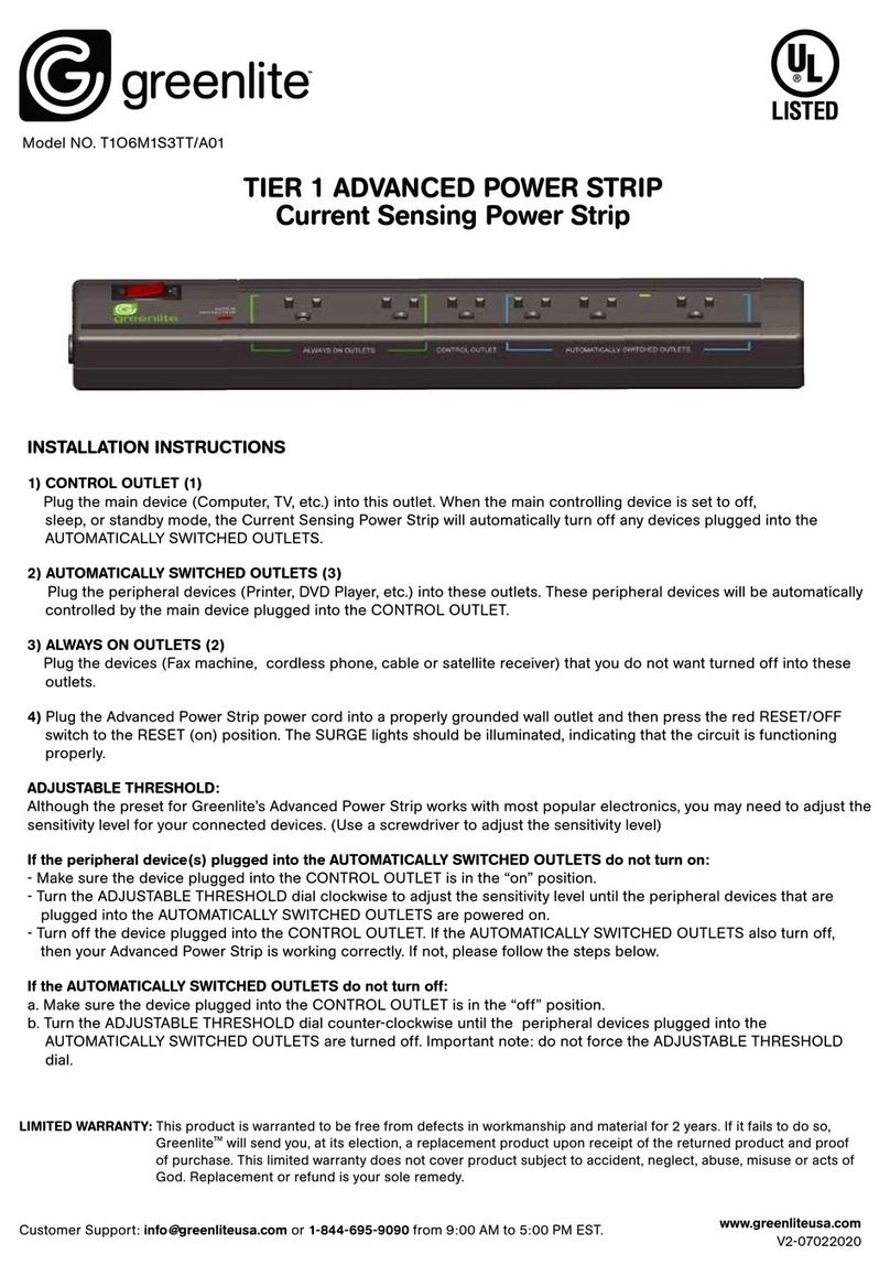 Greenlite T1O6M1S3TT/A01 installation instructions