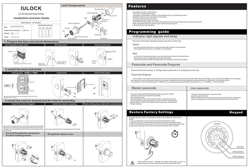 IULOCK IU-20 User manual