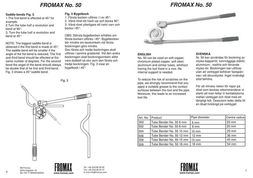 Fromax 50 User manual