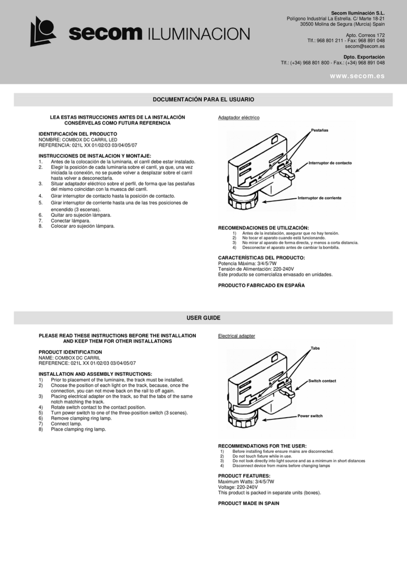 Secom COMBOX DC CARRIL user guide