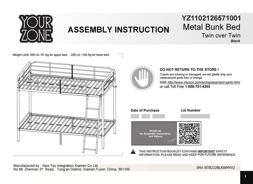 your zone YZ1102126571001 Assembly instruction your zone YZ1102126571001 Assembly instruction