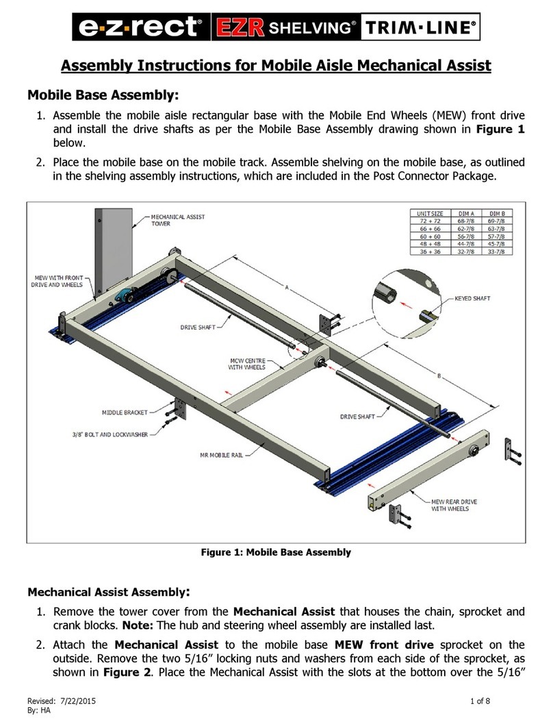 E-Z-RECT EZR SHELVING TRIM-LINE Assembly instructions