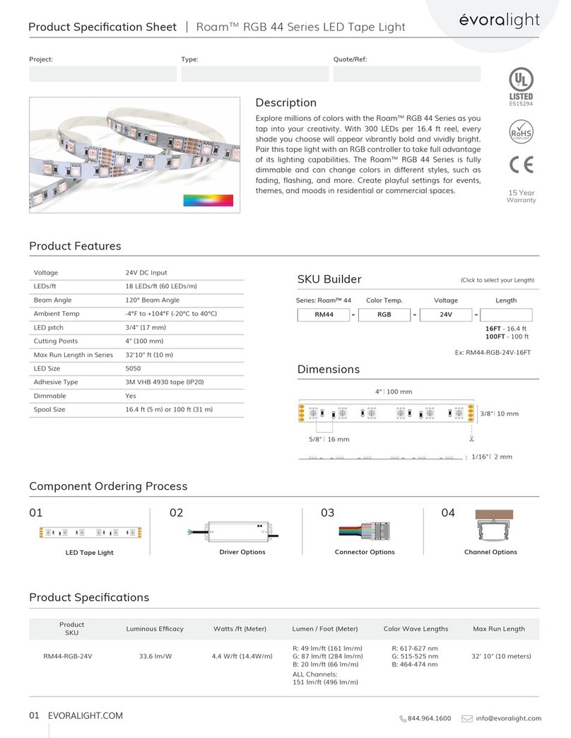evoralight Roam RGB 44 Series Installation evoralight Roam RGB 44 Series Installation