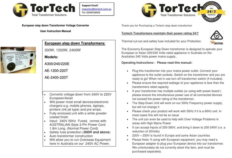 TorTech A300 User instruction manual