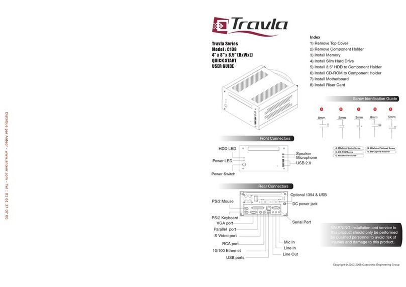Casetronic Engineering Group Travla Series Quick start user guide Casetronic Engineering Group Travla Series Quick start user guide