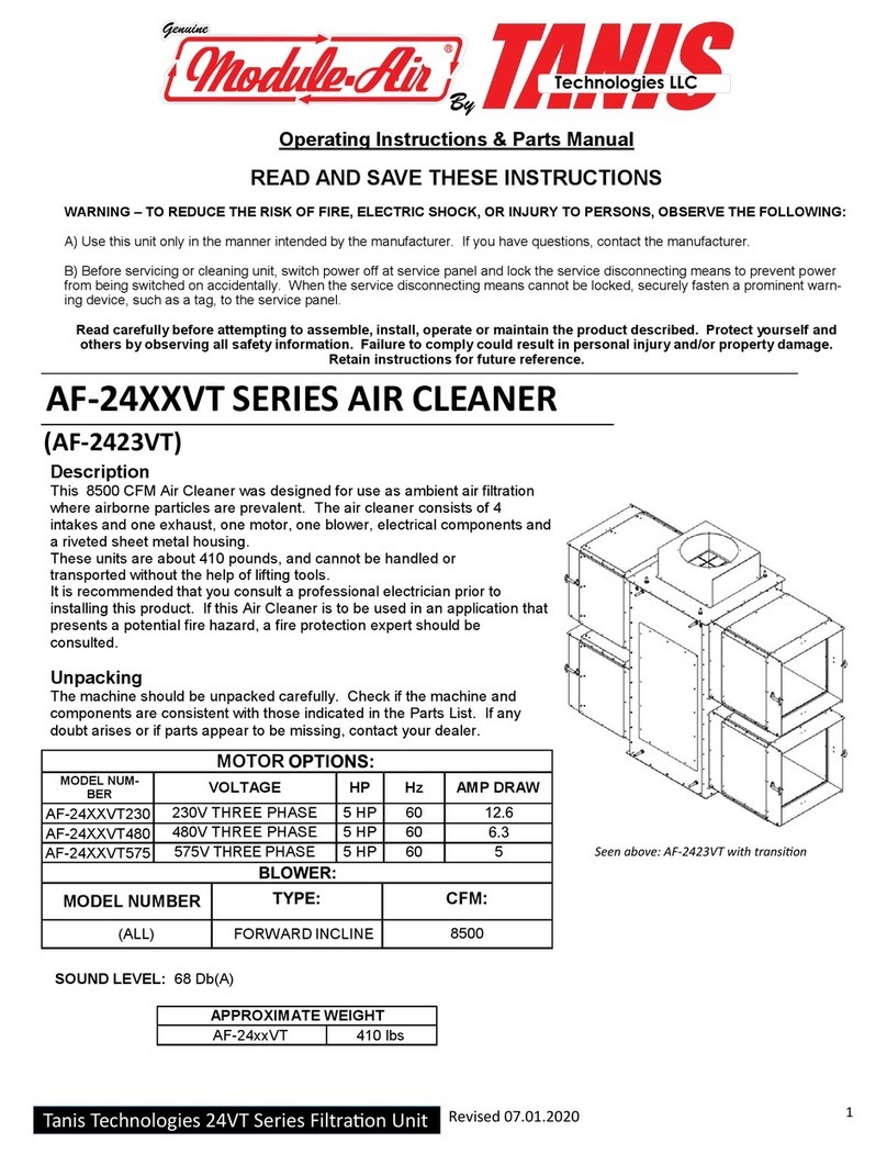 Tanis Technologies MODULE-AIR AF-24 VT Series Instructions for use