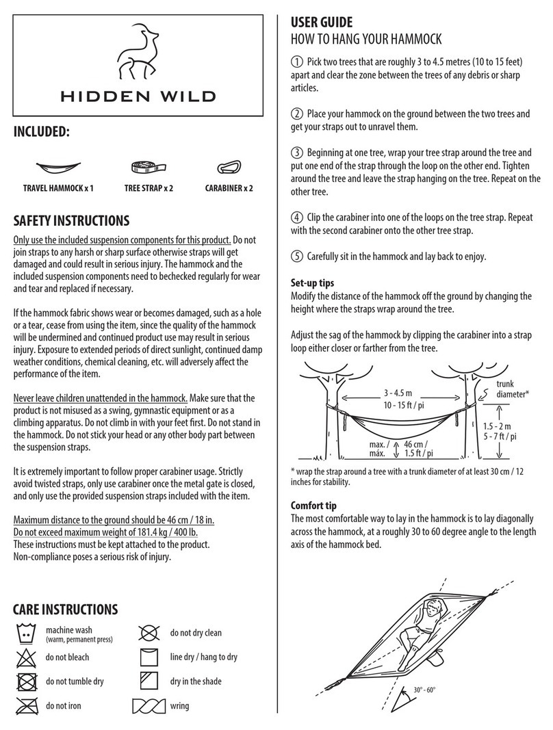 Hidden Wild TRAVEL HAMMOCK User manual
