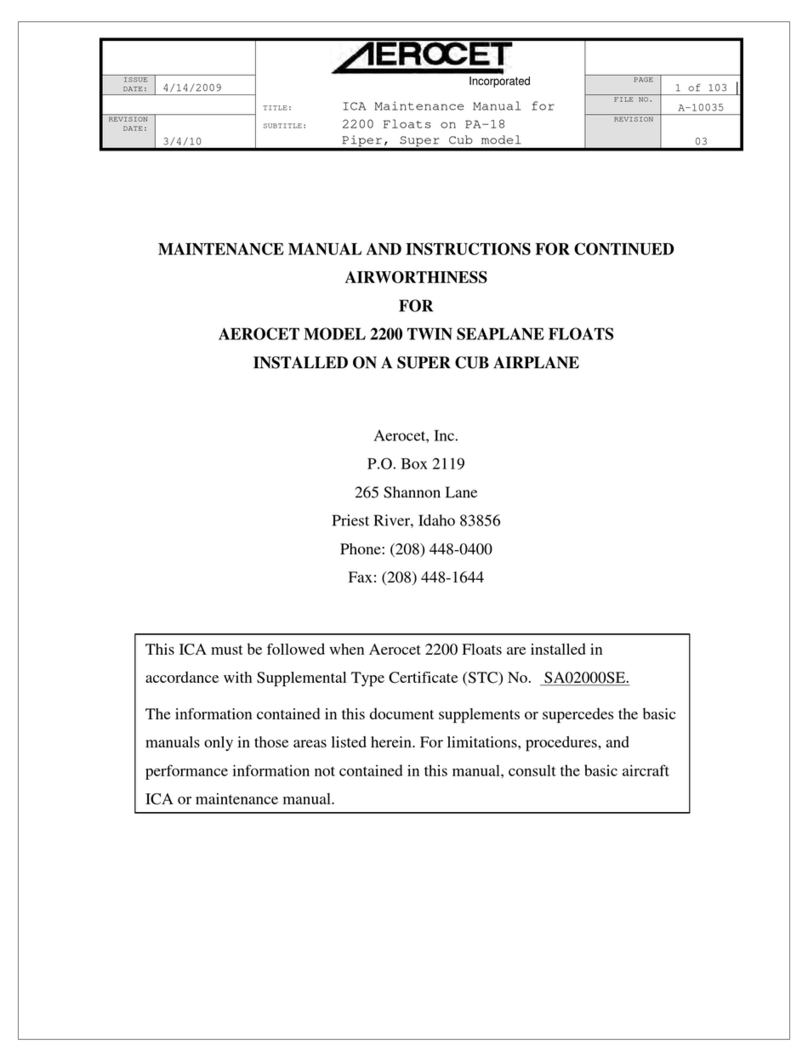 AEROCET 2200 Maintenance manual