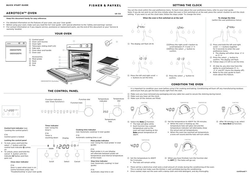 Fisher & Paykel OB30SDEPX3 N User manual Fisher & Paykel OB30SDEPX3 N User manual