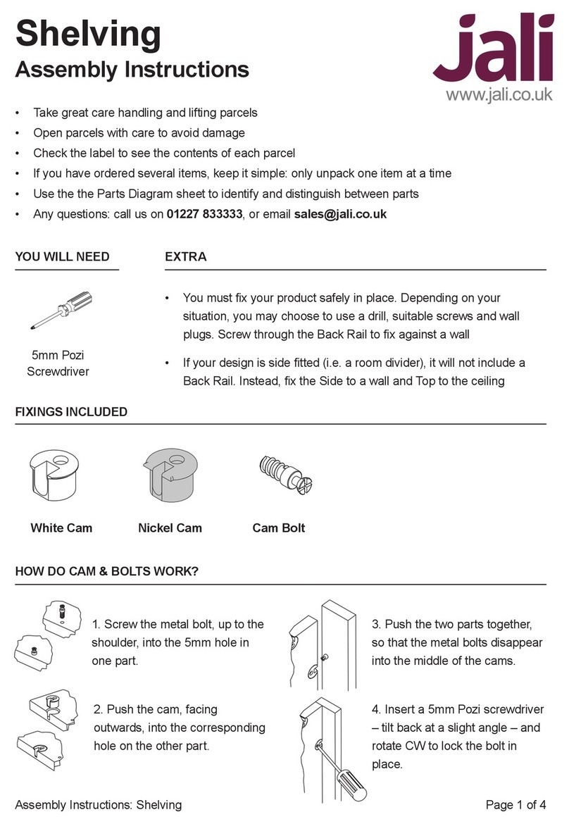 jali Shelving Assembly instructions