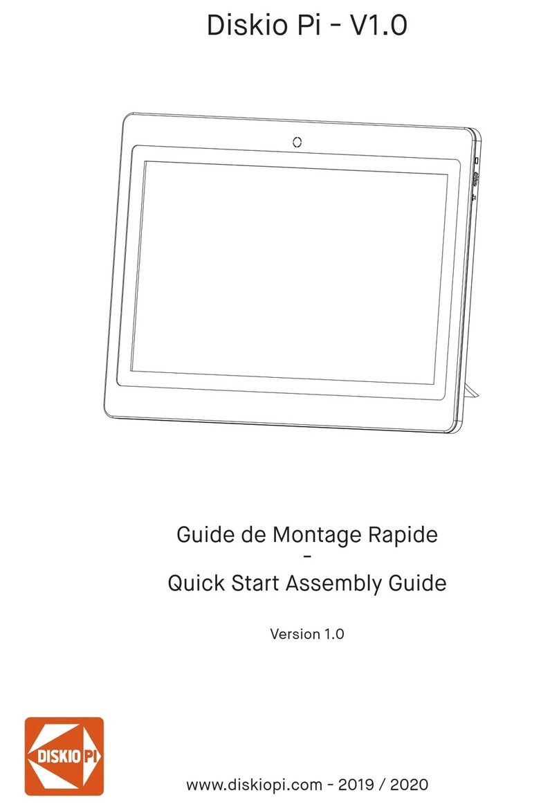Diskio Pi V1.0 Quickstart assembly manual