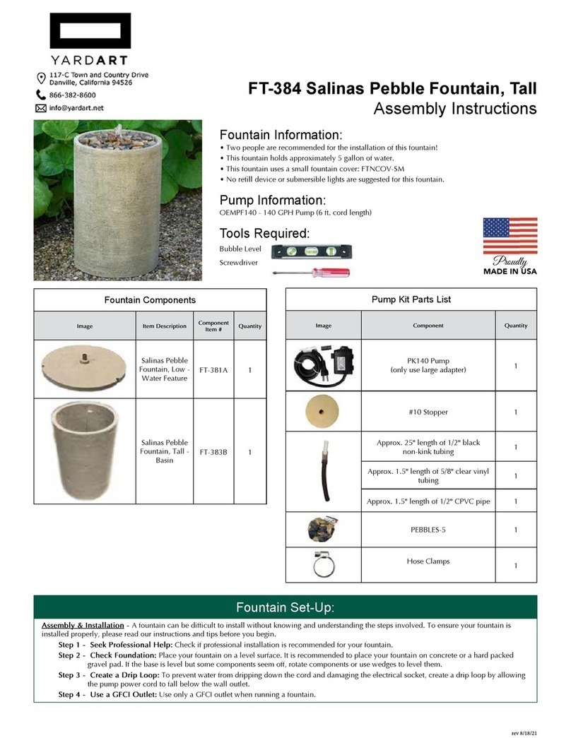 YARDART Salinas Pebble FT-384 User manual