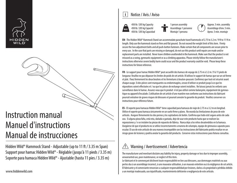 Hidden Wild Hammock Stand User manual