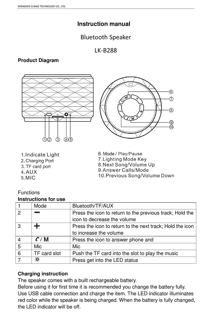 JS BASE TECHNOLOGY LK-B288 instruction manual