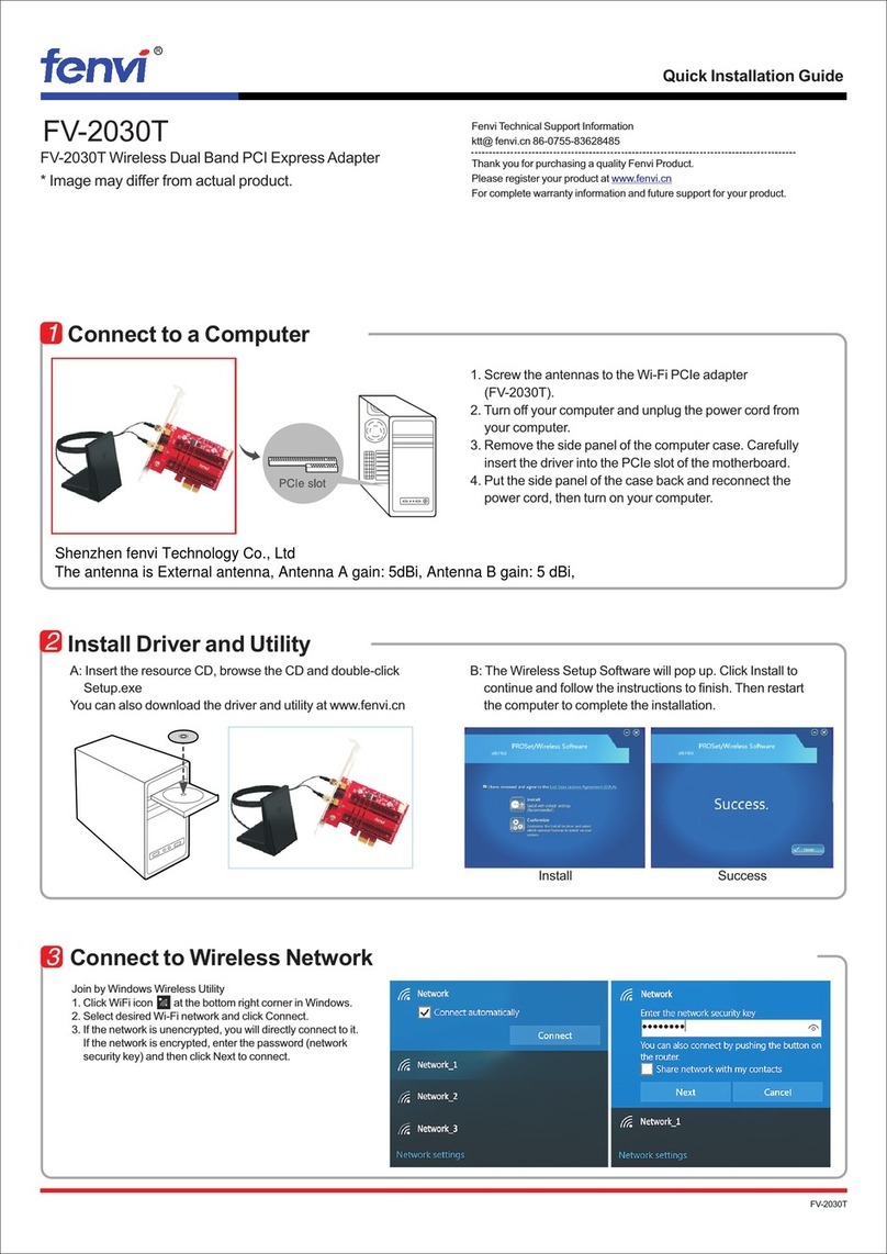 fenvi FV-2030T Quick installation guide
