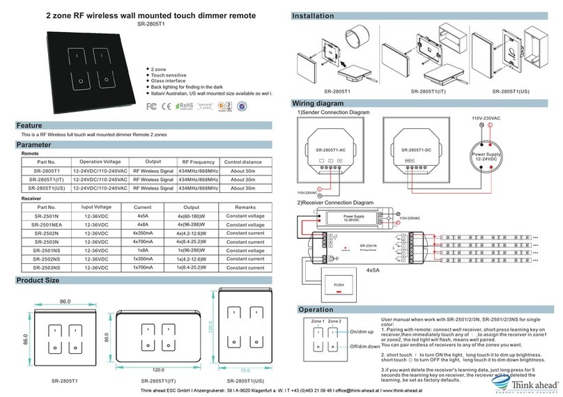 Think ahead SR-2805T1 User manual