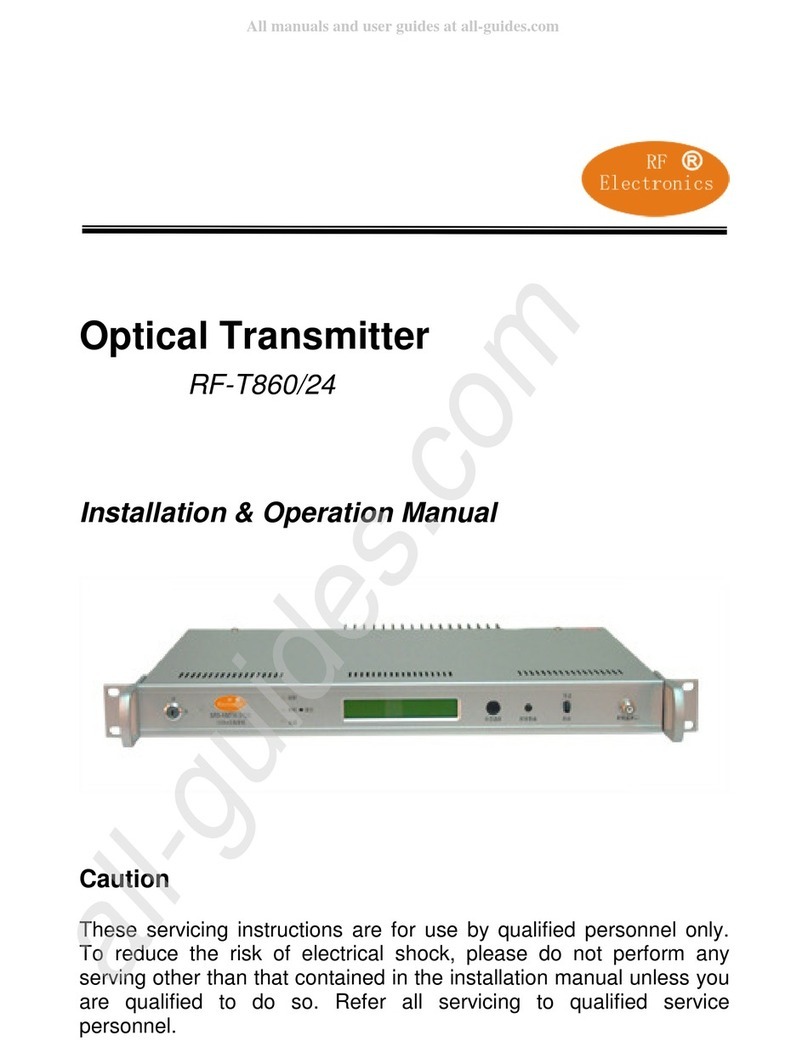 RF Electronics RF-T860/24 User manual