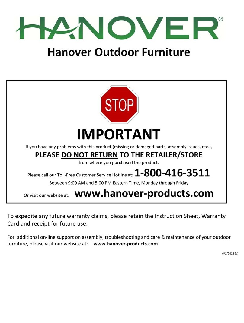 Hanover Summer Nights SUMMRNGHT5PC manual Hanover Summer Nights SUMMRNGHT5PC manual