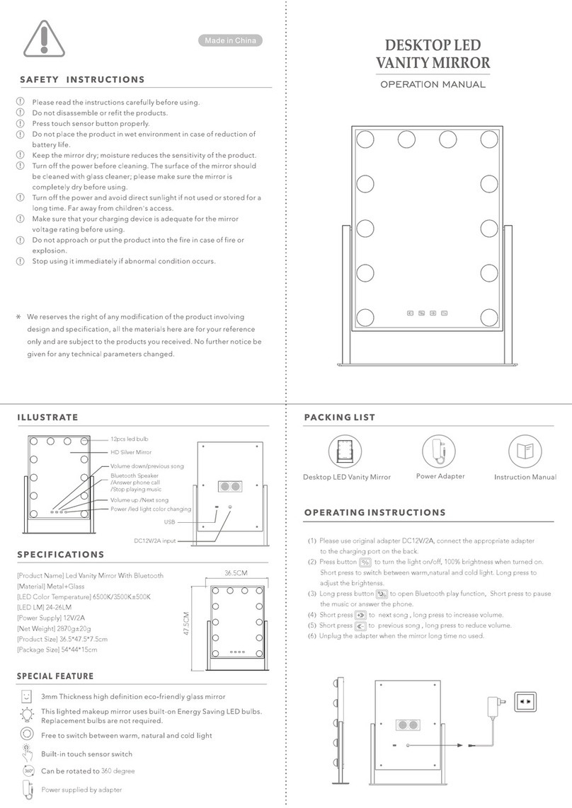 DAPAI MIRROR DP330BT Operation manual