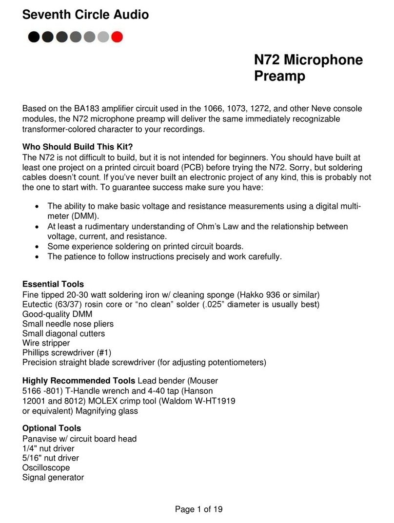 Seventh Circle Audio N72 User manual