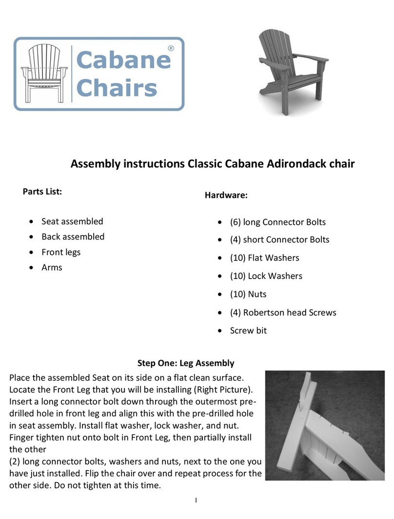 Cabane Classic Adirondack Assembly instructions Cabane Classic Adirondack Assembly instructions