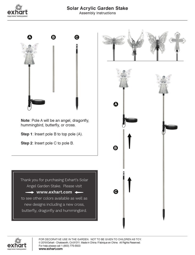 exhart Solar Acrylic Garden Stake Assembly instructions exhart Solar Acrylic Garden Stake Assembly instructions