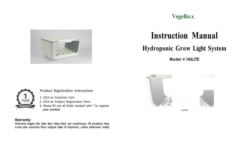 VegeBox Growlight HGLITE instruction manual
