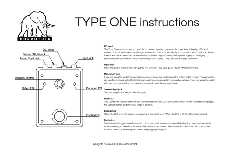 Horrothia TYPE ONE instructions