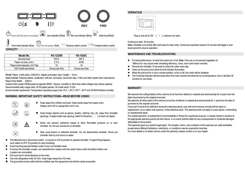 easy enjoy HS-1225M operating instructions