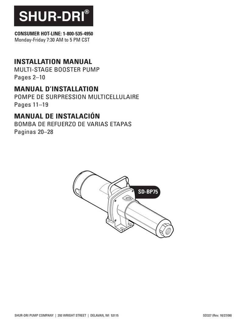 SHUR-DRI SD-BP75 installation manual SHUR-DRI SD-BP75 installation manual